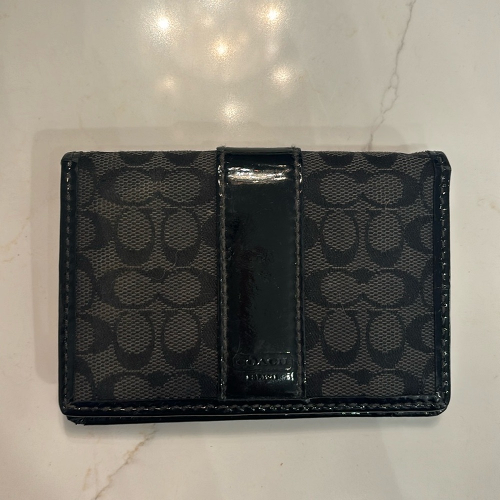 Black, small Coach wallet